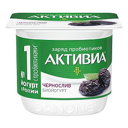 БЗМЖ ЙОГУРТ АКТИБИО 2,9% ЧЕРНОСЛИВ 130ГР СТАК