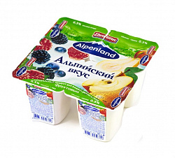 СЗМЖ ЙОГУРТ АЛЬПЕНЛЭНД ПАСТ ЛЕС ЯГОДА/ЯБЛОКО/ГРУША 0,3% 95ГР