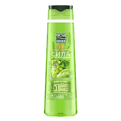 ШАМПУНЬ ДЛЯ ВОЛОС ЧИСТАЯ ЛИНИЯ 2 В1 ХМЕЛЬ  400МЛ