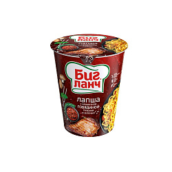 ЛАПША БИГ ЛАНЧ С ГОВЯДИНОЙ/ГРИБАМИ/ЗЕЛЕНЬЮ СТАКАН 65ГР