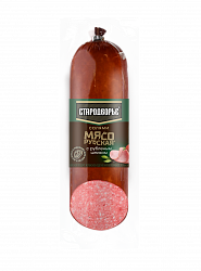 КОЛБАСА В/К  МЯСОРУБСКАЯ САЛЯМИ С РУБЛЕНЫМ ШПИКОМ СРЕЗ В/У 350ГР