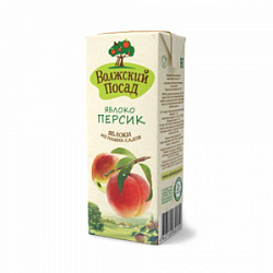 НЕКТАР ВОЛЖСКИЙ ПОСАД ЯБЛОКО/ПЕРСИК 2Л