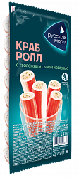 КРАБОВЫЕ ПАЛОЧКИ КРАБ-РОЛЛ РУССКОЕ МОРЕ СЫРОМ И ЗЕЛЕНЬЮ ОХЛ 180ГР