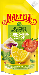 МАЙОНЕЗ МАХЕЕВ С ЛИМОННЫМ СОКОМ 200МЛ Д/П