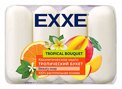 МЫЛО КОСМЕТИЧЕСКОЕ EXXE ТРОПИЧЕСКИЕ ФРУКТЫ 4ШТ*75ГР
