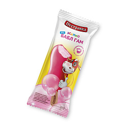 БЗМЖ МОРОЖЕНОЕ ПЕСТРАВКА ЭСКИМО ПЛ БАБЛ ГАМ В ГЛАЗУРИ СО ВКУСОМ КЛУБНИКИ 63ГР