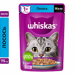 КОРМ ВИСКАС ЖЕЛЕ С ЛОСОСЕМ 75ГР