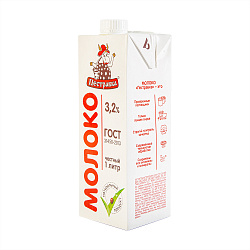 БЗМЖ МОЛОКО ПЕСТРАВКА 3,2% 1000МЛ ТБА