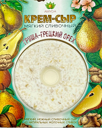 СЫР МЯГКИЙ СЛИВОЧНЫЙ ГРУША-ГРЕЦКИЙ ОРЕХ 120ГР ТМ АМИГА