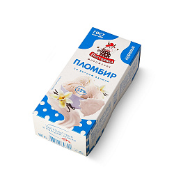 БЗМЖ МОРОЖЕНОЕ ПЕСТРАВКА БРИКЕТ ПЛОМБИР ВАНИЛЬ 12% 240ГР