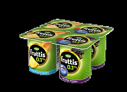 БЗМЖ ЙОГУРТ ФРУТТИС ЛЁГКИЙ АНАНАС ДЫНЯ ЛЕС ЯГОДЫ 0,1% 110ГР