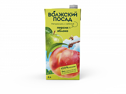 НЕКТАР ВОЛЖСКИЙ ПОСАД 2Л ЯБЛОКО/ПЕРСИК