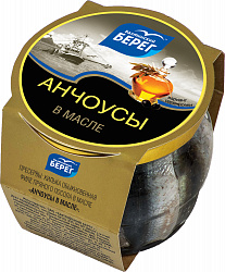 КИЛЬКА БАЛТИЙСК.ФИЛЕ ПРЯН. "АНЧОУС В МАСЛЕ" 145ГР СТ/Б