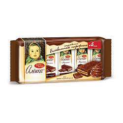 ПИРОЖНЫЕ АЛЕНКА БИСКВИТНЫЕ ВКУС ШОКОЛАДНЫЙ КРЕМ 200ГР
