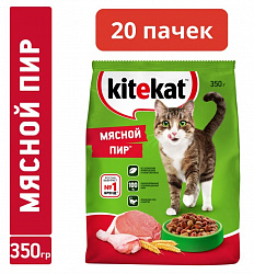 КОРМ КИТЕКЭТ МЯСНОЙ ПИР ПАК 350ГР