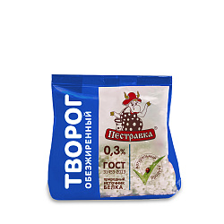 БЗМЖ ТВОРОГ ПЕСТРАВКА 0,3% 200ГР СТАБИЛОБЭГ