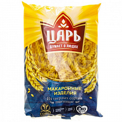 МАКАРОНЫ ЦАРЬ СПИРАЛЬКА БОЛЬШАЯ В/С 400ГР МАКАРОНЫ ЦАРЬ СПИРАЛЬКА БОЛЬШАЯ В/С 400ГР