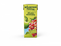 НЕКТАР ВОЛЖСКИЙ ПОСАД 0,2Л ЯБЛОКО/ВИНОГРАД НЕКТАР ВОЛЖСКИЙ ПОСАД 0,2Л ЯБЛОКО/ВИНОГРАД