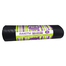 МЕШКИ ДЛЯ МУСОРА 120Л 10МКМ ЧЕРНЫЕ ПАРЛО 10ШТ