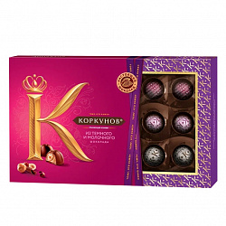 НАБОР КОНФЕТ А.КОРКУНОВ КОЛЛЕКЦИЯ ТЕМН/МОЛ ШОКОЛАДА 165Г