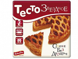 ТЕСТО ЗВЕЗДНОЕ СЛОЕНОЕ БЕЗДРОЖЖЕВОЕ 500ГР ТЕСТО ЗВЕЗДНОЕ СЛОЕНОЕ БЕЗДРОЖЖЕВОЕ 500ГР