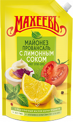 МАЙОНЕЗ МАХЕЕВ С ЛИМОННЫМ СОКОМ 50,5% 800МЛ Д/ПАК