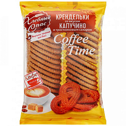 ПЕЧЕНЬЕ ХЛЕБНЫЙ СПАС СДОБНОЕ КРЕНДЕЛЬКИ КАПУЧИНО/ТРОСТНИК САХАРОМ 500ГР