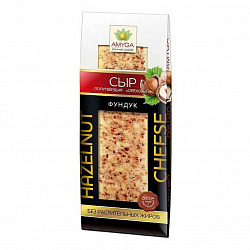 БЗМЖ СЫР ПОЛУТВЕРДЫЙ ОРЕХОВЫЙ С ФУНДУКОМ 45% ТМ АМИГА 150ГР