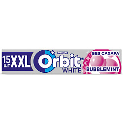 Ж/Р ОРБИТ XXL БЕЛОСНЕЖНЫЙ БАББЛЕМИНТ 20,4ГР Ж/Р ОРБИТ XXL БЕЛОСНЕЖНЫЙ БАББЛЕМИНТ 20,4ГР