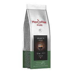 КОФЕ MACCOFFEE PURE ARABICA CREMA НАТУРАЛЬНЫЙ МОЛОТЫЙ 250ГР