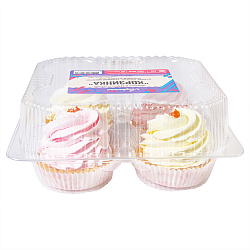 НАБОР ПИРОЖНЫХ КОРЗИНКА (С БЕЛКОВЫМ КРЕМОМ)  ЛИРОНАС 220ГР