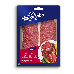 КОЛБАСА САЛЯМИ АСТОРИЯ С/К НАРЕЗКА ЧЕРКИЗОВСКИЙ МПЗ 85ГР