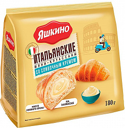 КРУАССАНЫ МИНИ ЯШКИНО СЛИВОЧНЫЙ КРЕМ 180ГР